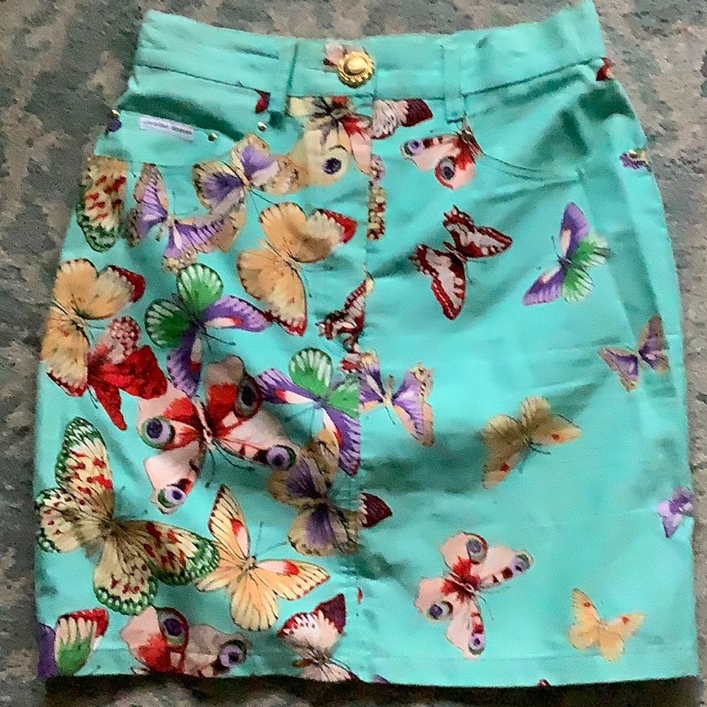Butterfly print skirt